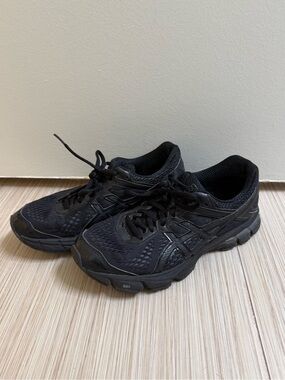 Asics Black Mesh Running Sneakers